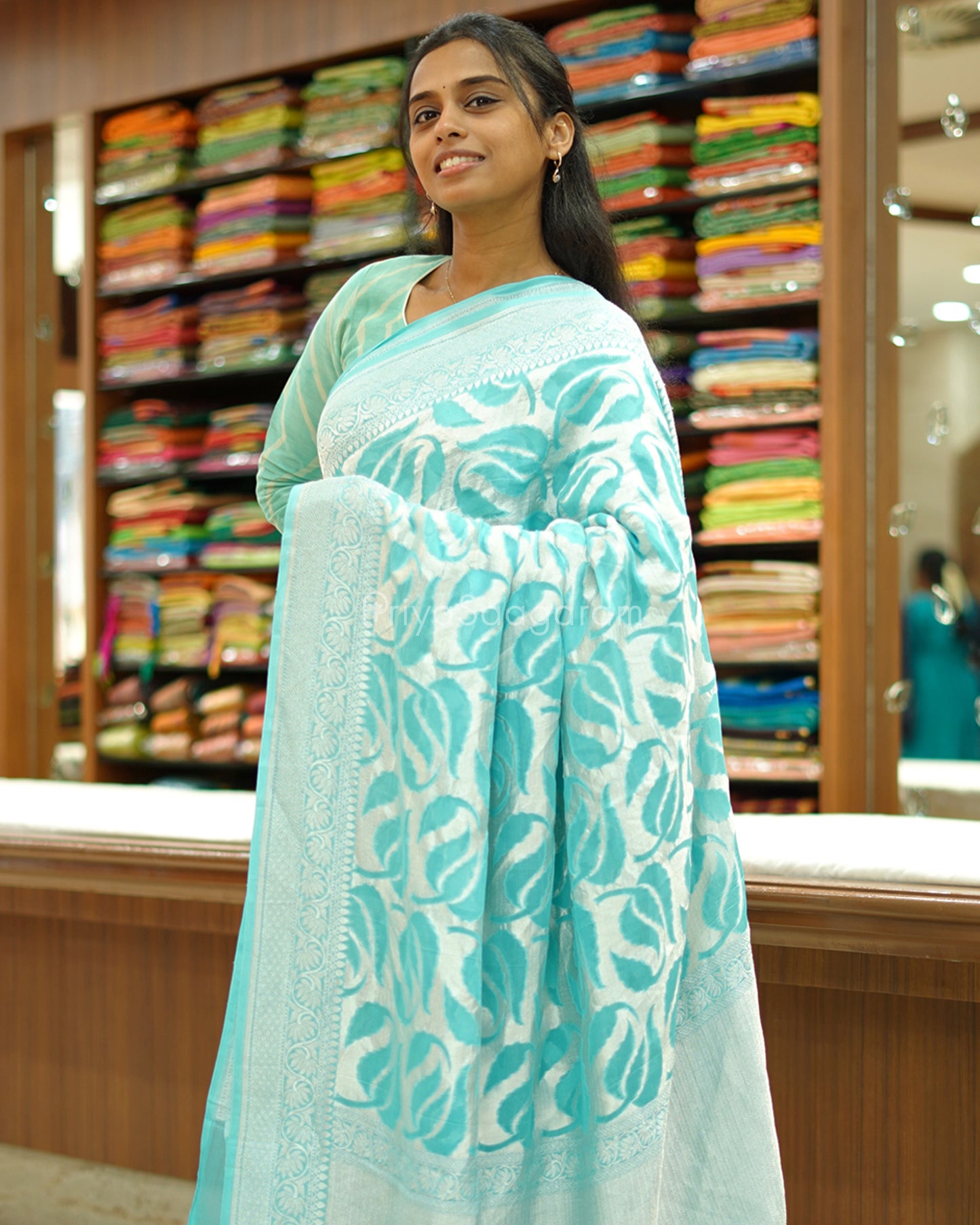 Sky Blue Georgette - PC3080