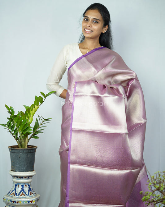 Golden Violet Kanchipuram Tissue Silk - N4803