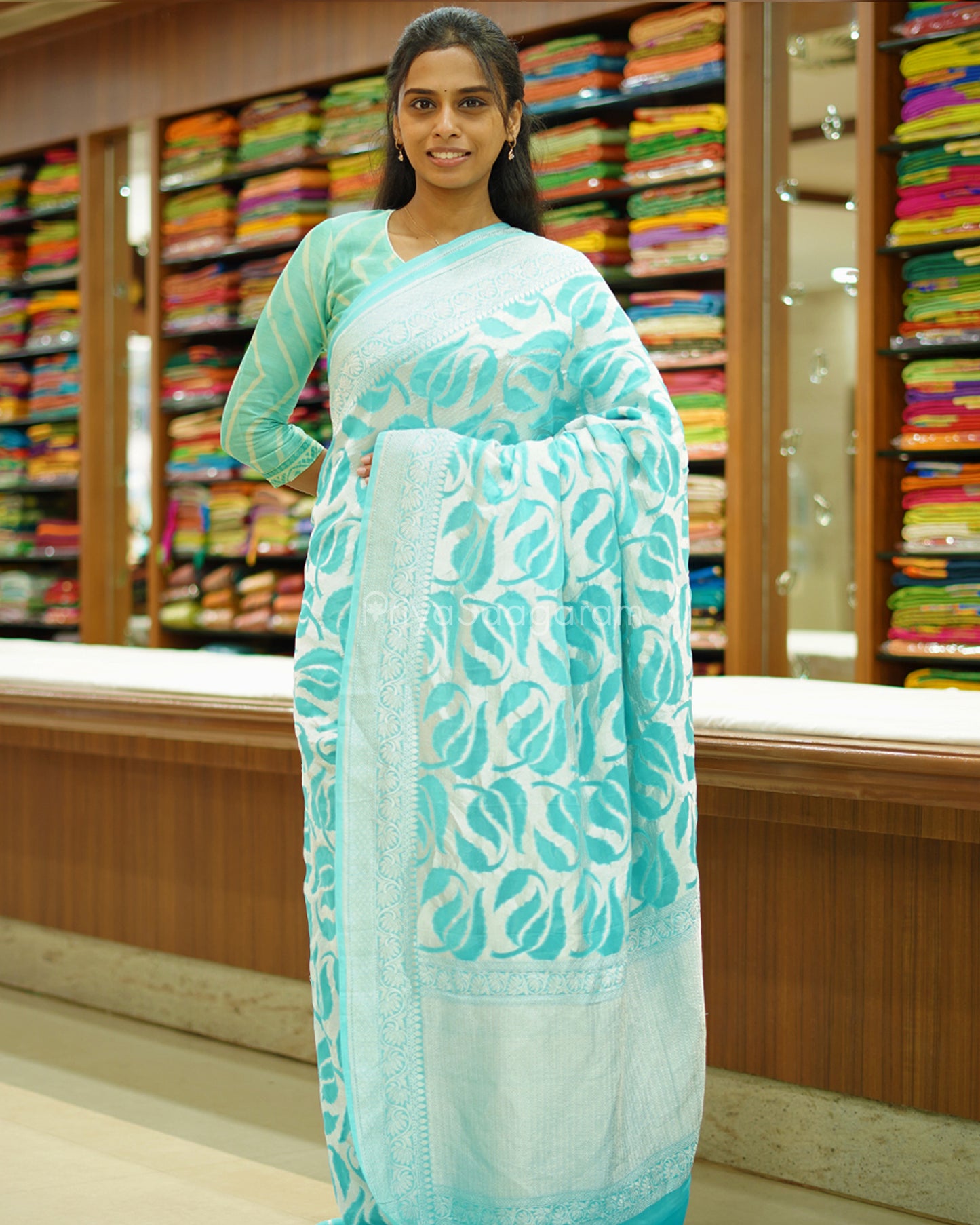 Sky Blue Georgette - PC3080