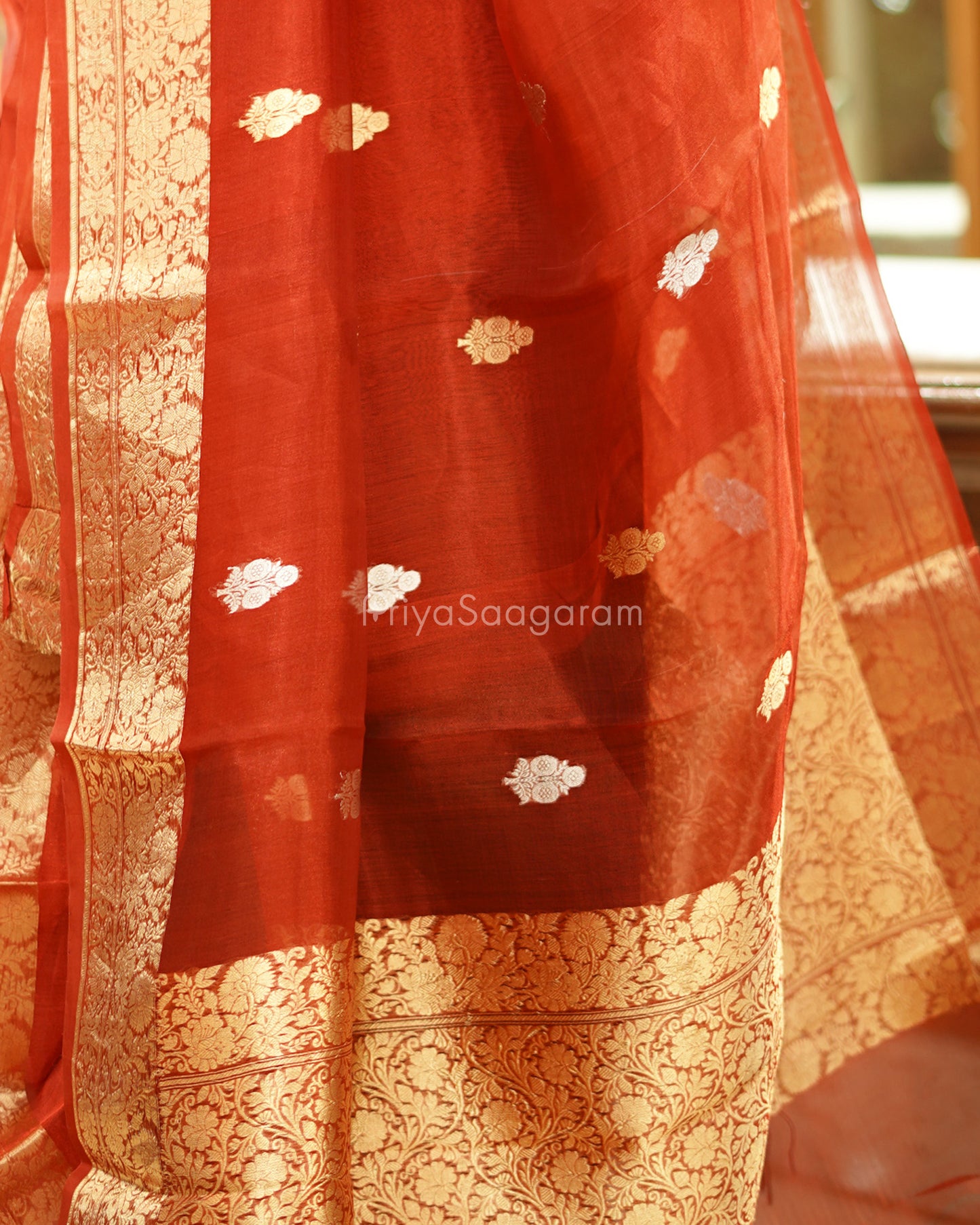 Kumkum Red Kora Silk - PC3830