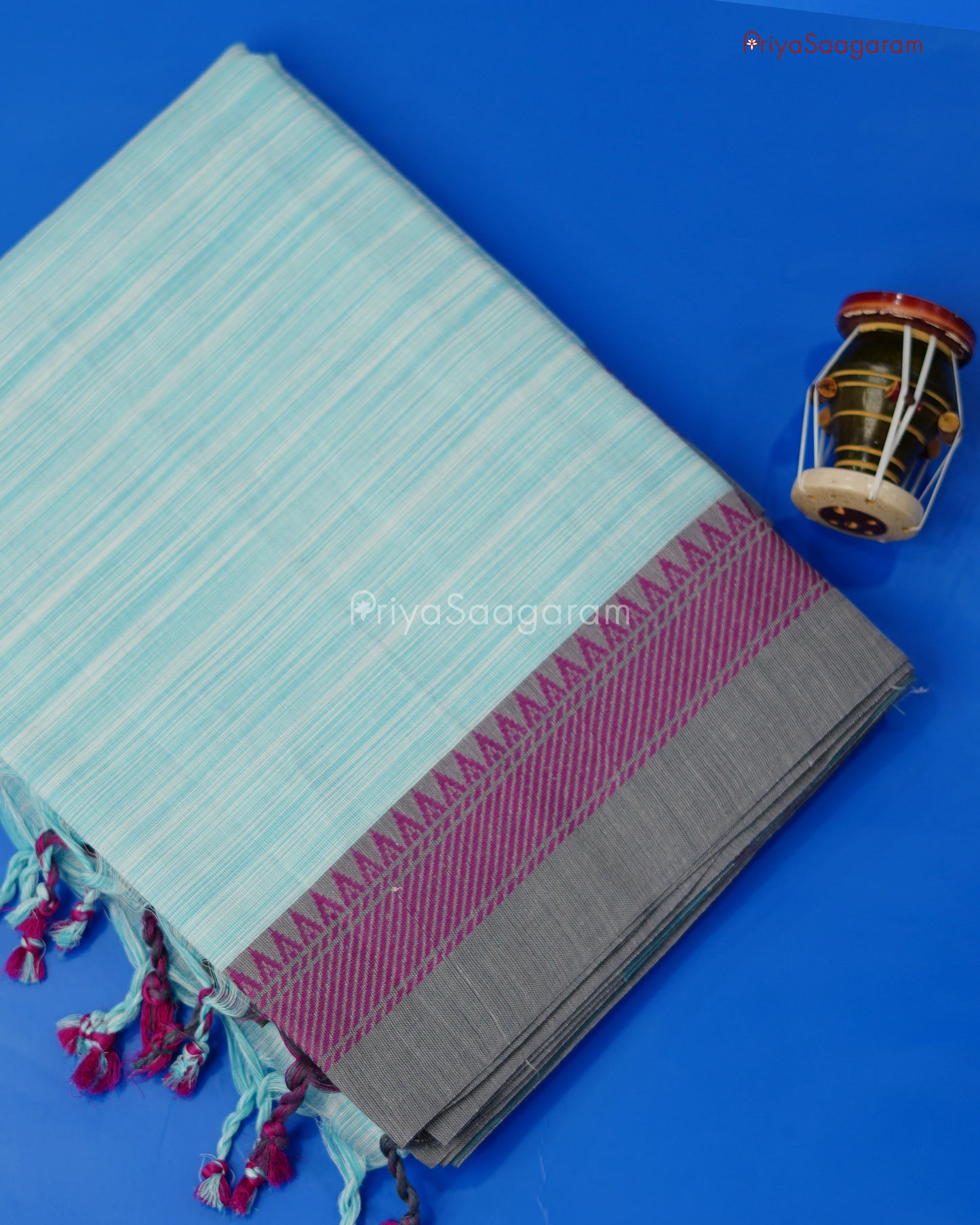 Light Blue Chirala Fancy Cotton - M6070