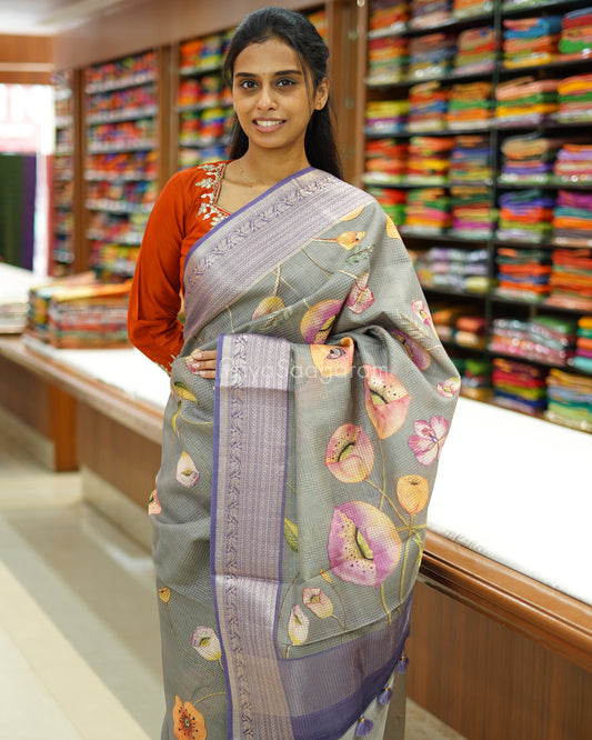 Grey Rhythm Supernet Silk Cotton - PD886