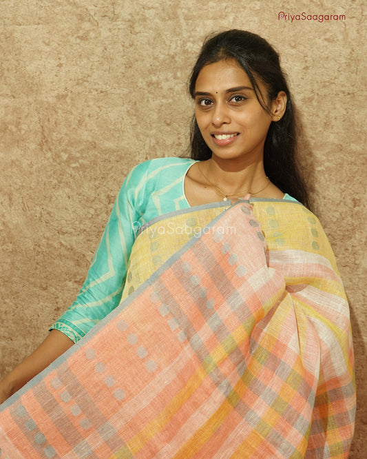 Multi-colour striped Linen - PD756