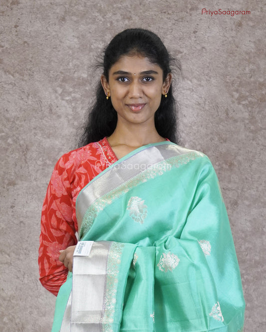 Green Purple Chiniya Silk - PC3200