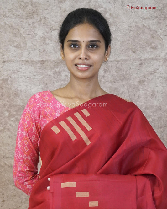 Rich Red Kora Soft Silk - PD152