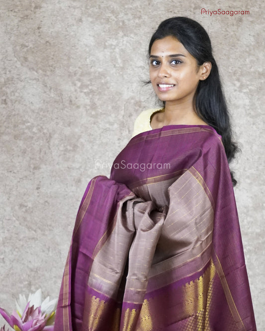 Wenge Brown Kanchipuram - L12351