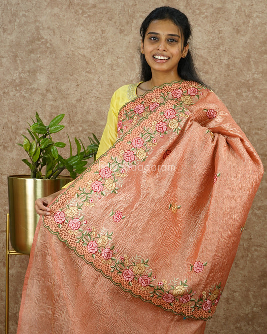 Pink Shaded Floral Crush Tissue - PD3124