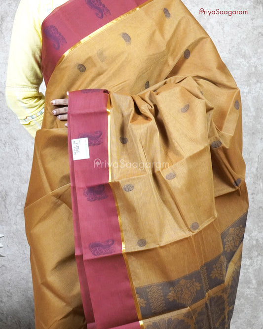 Brown Chettinad Cotton - M227