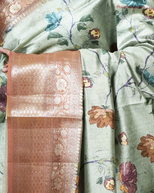 Sage Green Chiniya Silk - PB1938