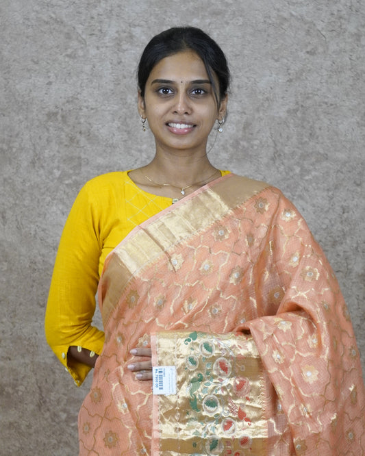 Peachy Pink Zari Kota - PC3605