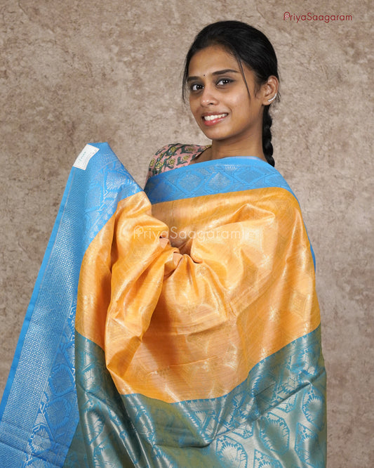 Peach Banaras Silk - R16