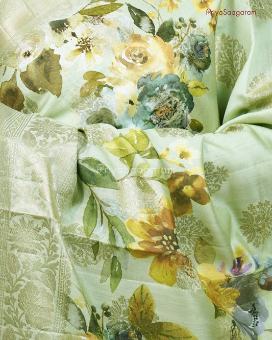 Lime Green Chiniya Silk - PB1854