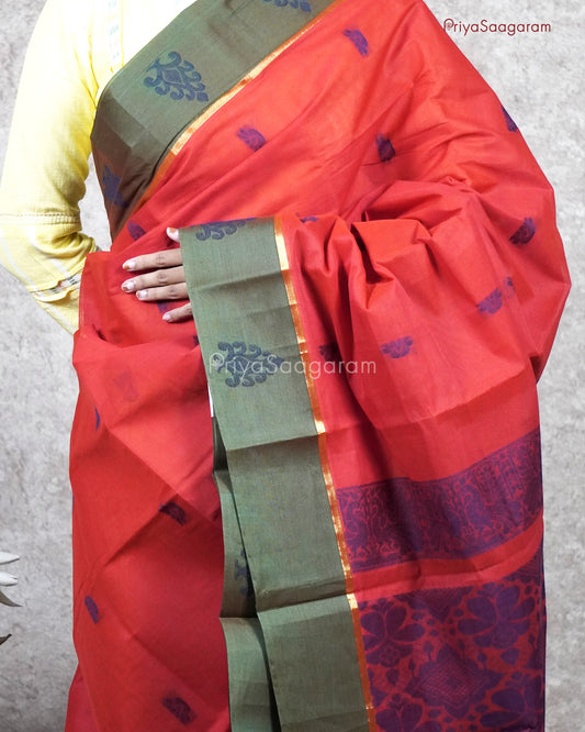 Red Chettinad Cotton - M227
