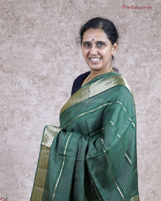 Dark Green Dola Tussar - PC2681