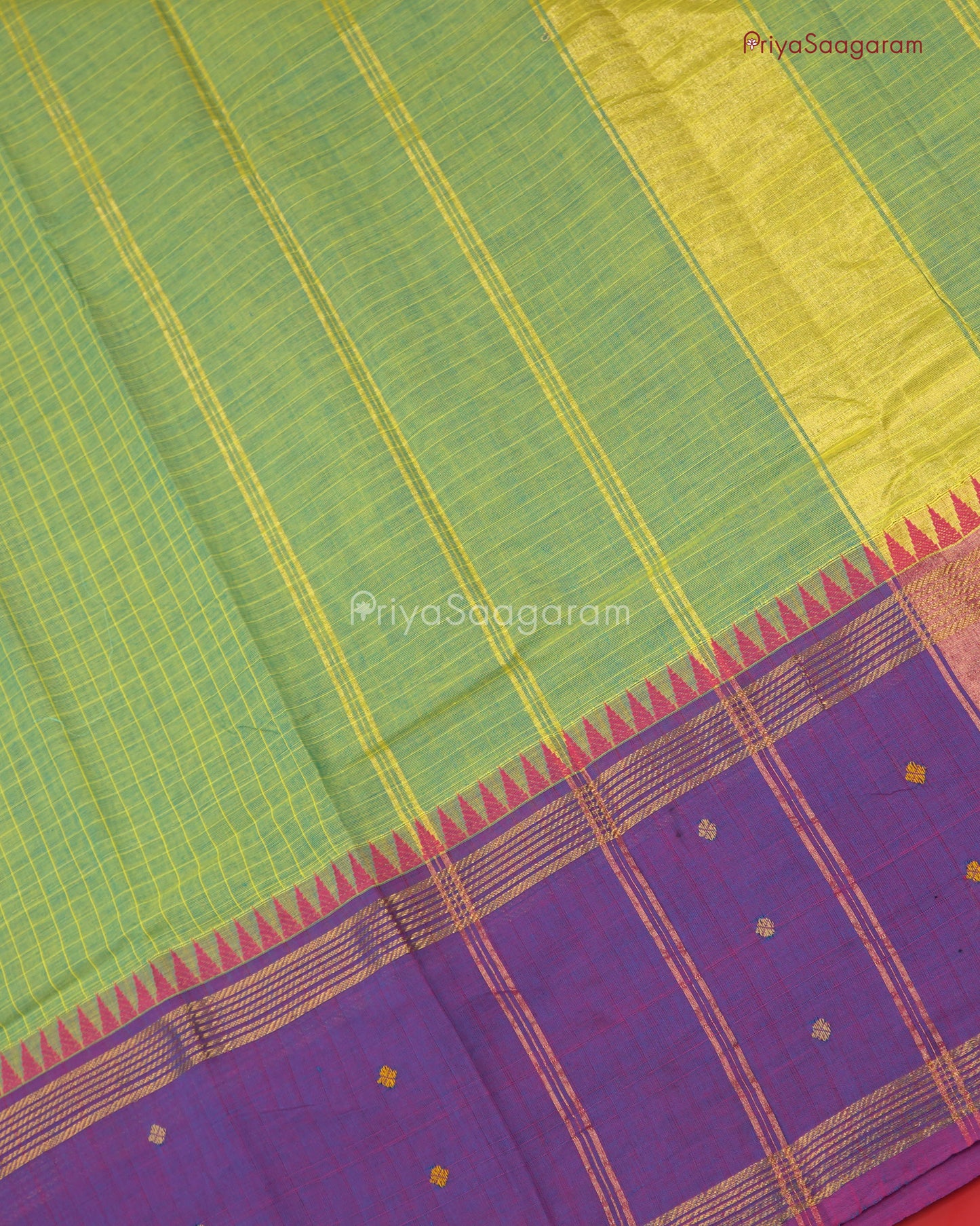 Green Violet Chettinad Cotton - N98