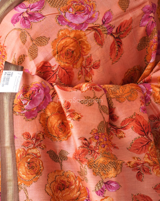 Flamingo Pink Chanderi Cotton - PB36