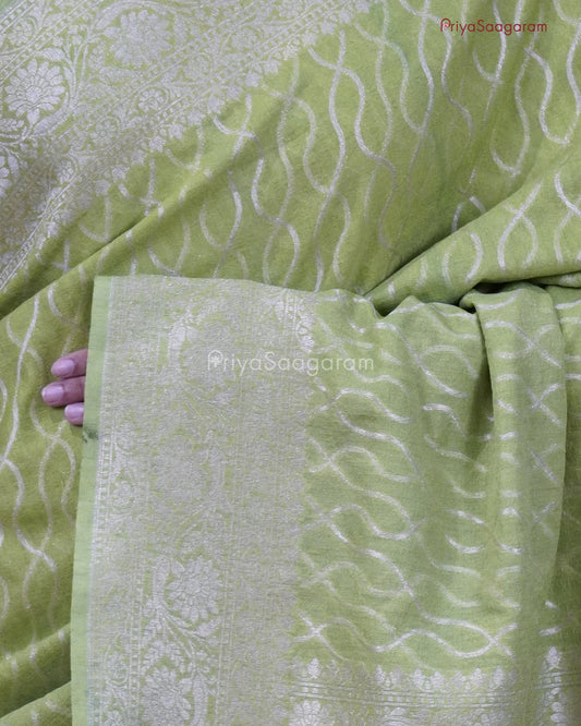 Bright Green Georgette - PC3256