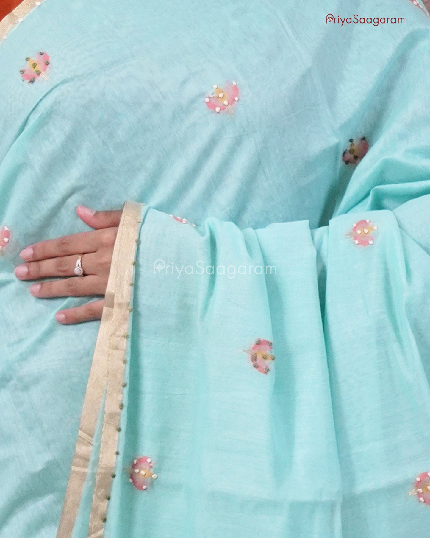 Turquoise Blue Fancy Cotton - PC3670