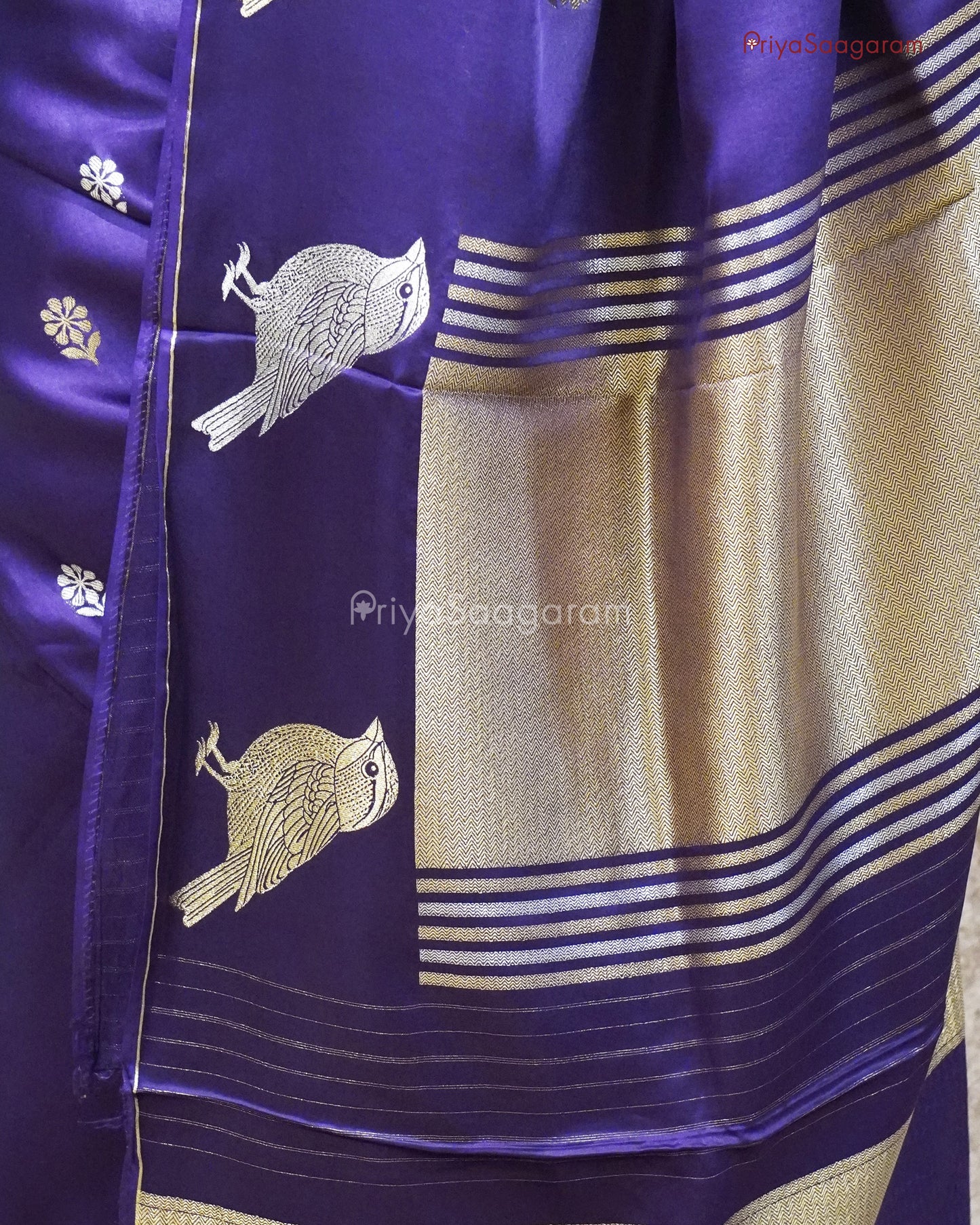 Shining Purple Satin Katan - PC4573