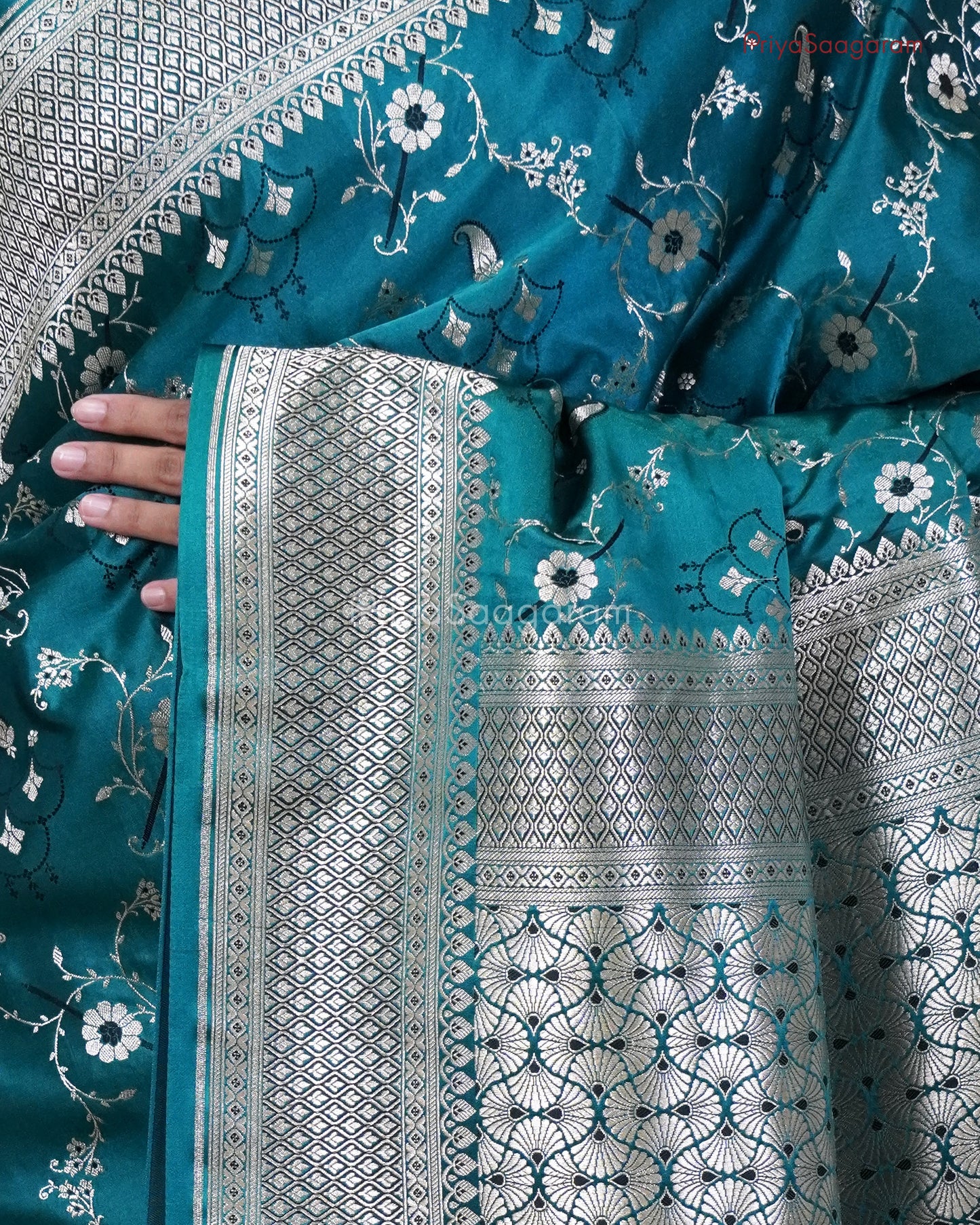 Persian Green Satin Katan - PC3636