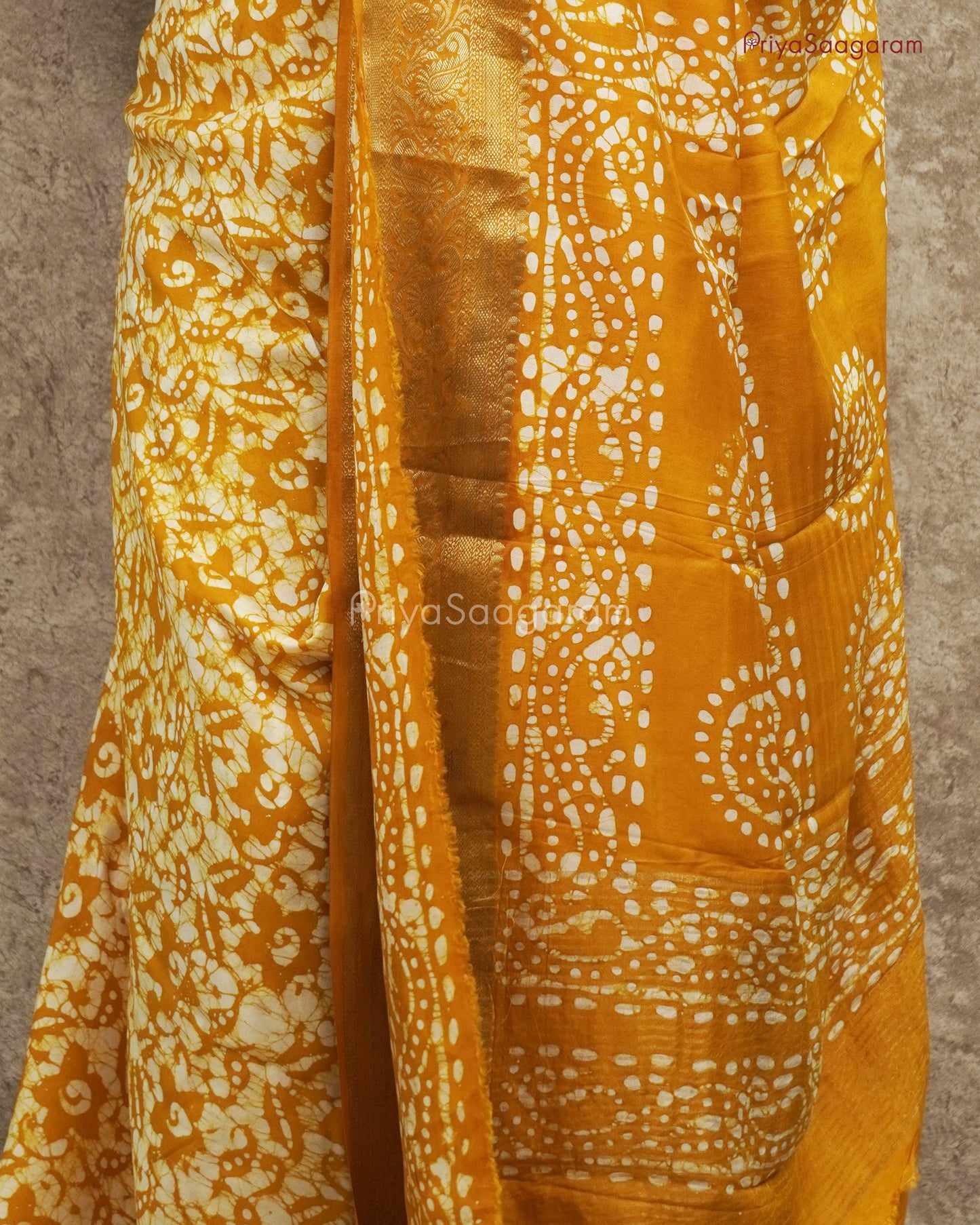 Mango Yellow Batik Crepe - PC3288