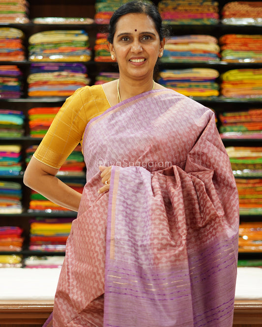 Purple and Violet Shaded Tussar - PD1129