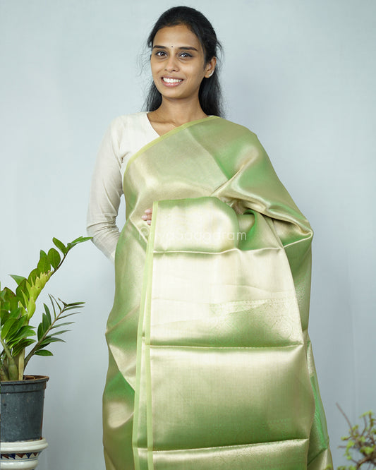 Golden Green Kanchipuram Tissue Silk - N4803