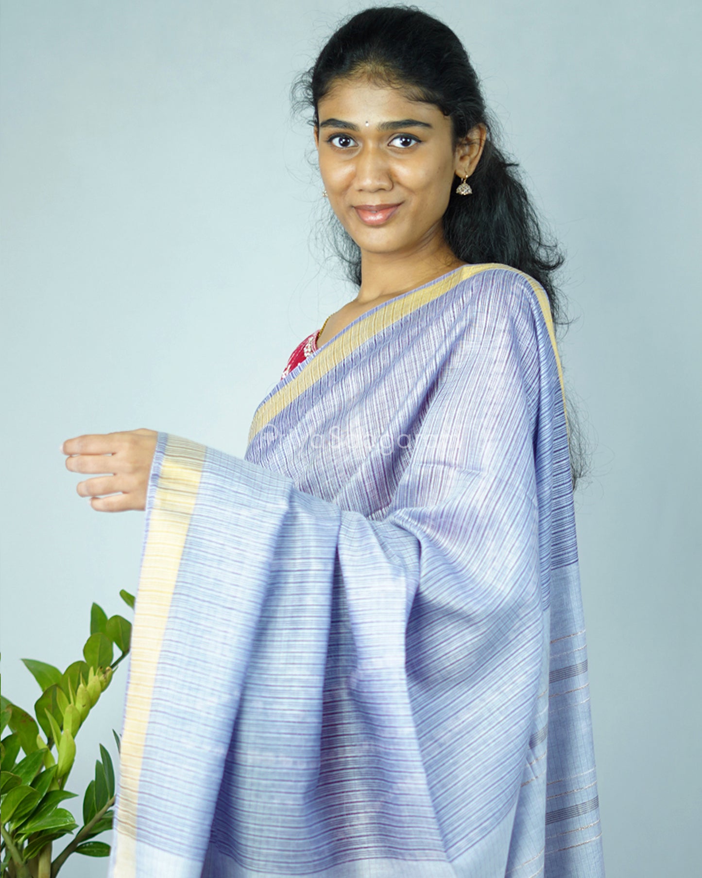 Light Blue Zari Tussar - PD1135