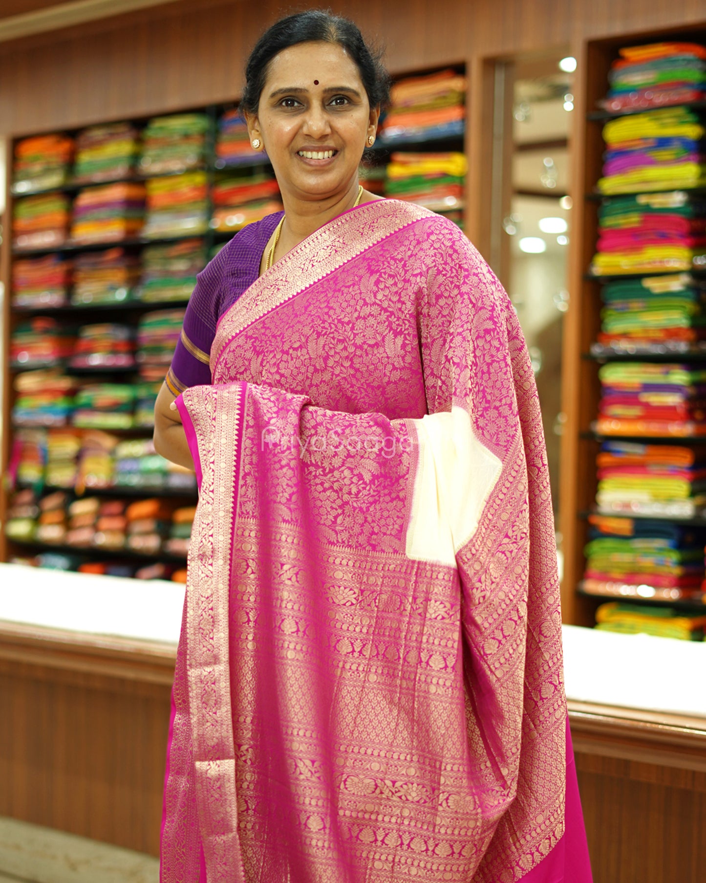 Half-White Pink Mysore Silk -PD468