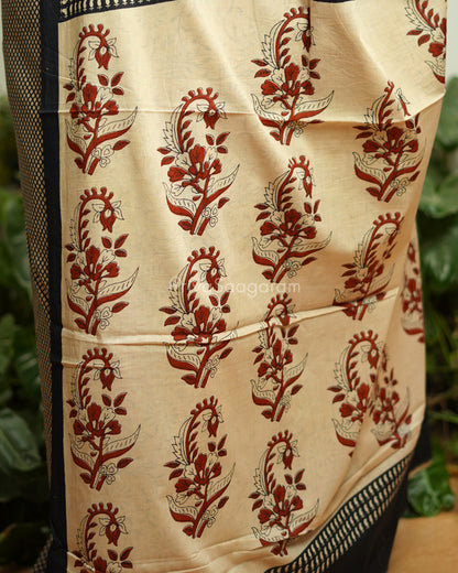 Black Blockprint Pure Cotton - PD304