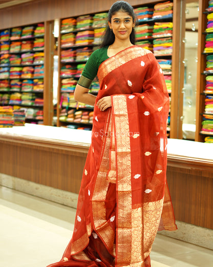 Kumkum Red Kora Silk - PC3830