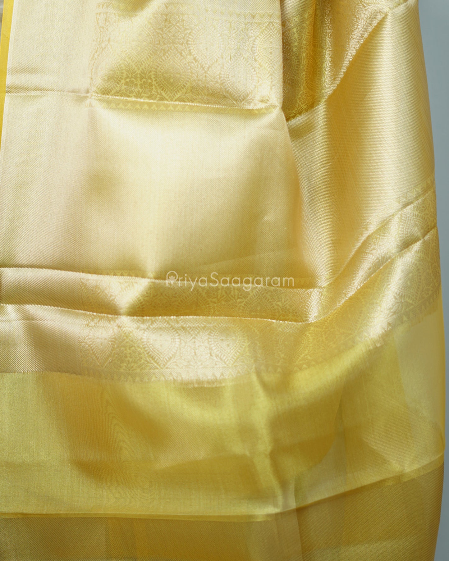 Golden Yellow Tissue Kanchipuram - N4803