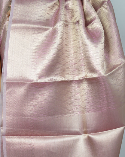 Golden Lavender Kanchipuram Tissue Silk - N4803