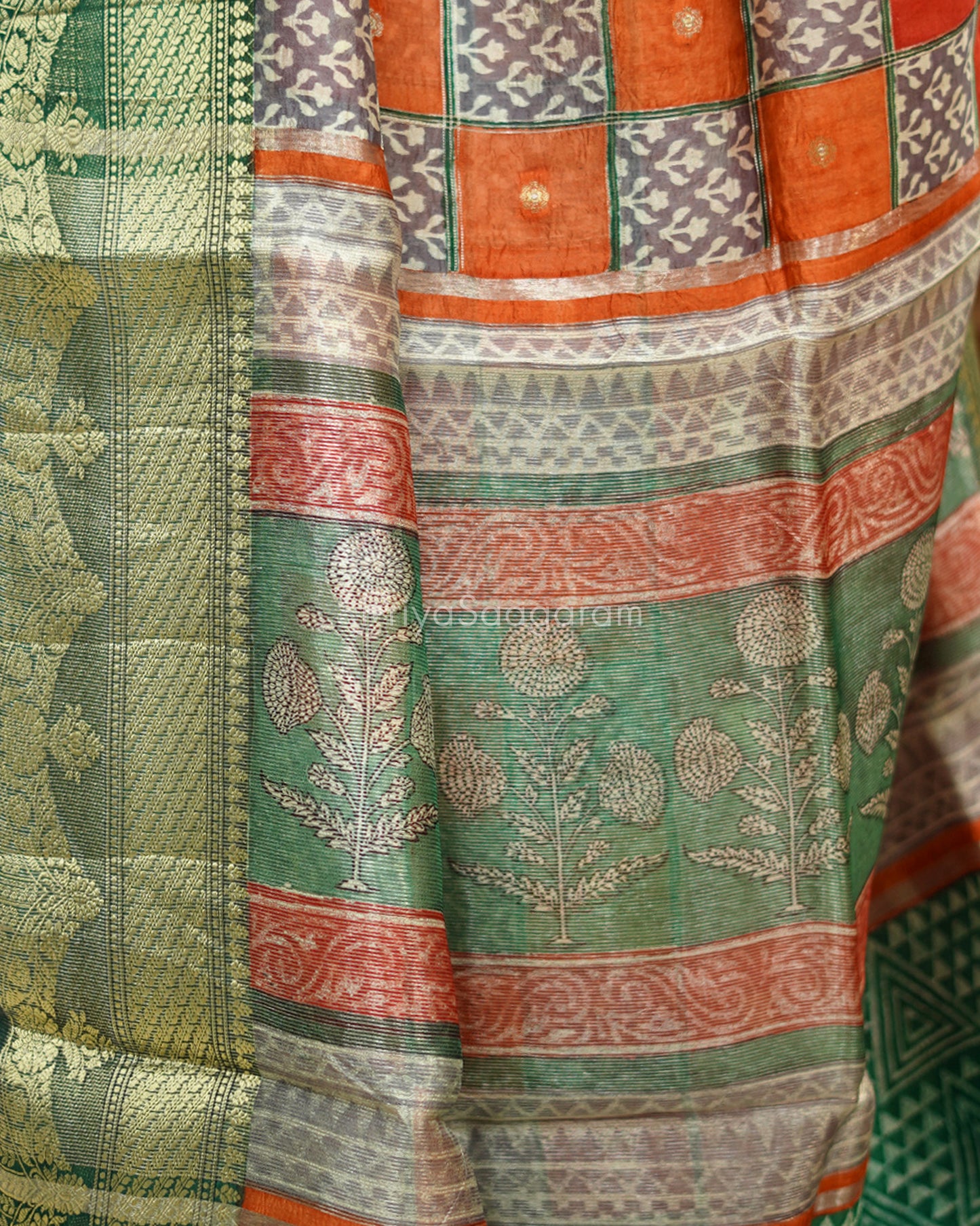 Traditional Checked Kora Silk - PC3196
