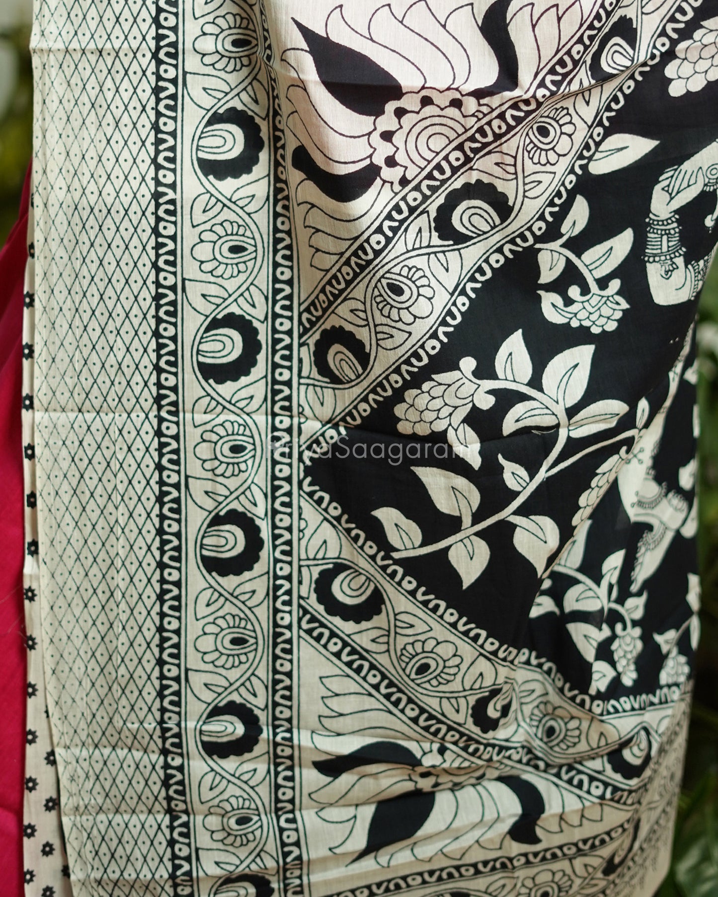 Mitta Pink Kalamkari Blockprint Pure Cotton - PD202