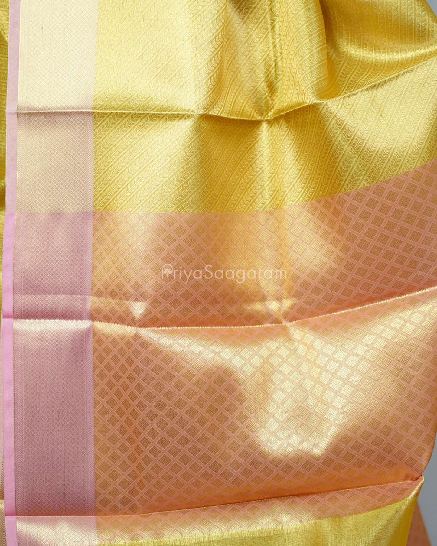 Yellow Pink Kanchipuram Tissue Silk - N4803