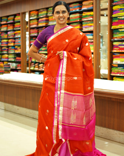 Orange Pink Kota Silk - PD1054