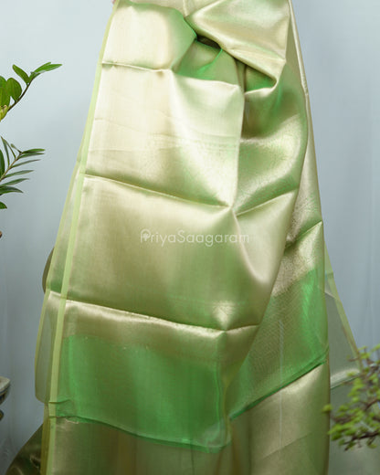 Golden Green Kanchipuram Tissue Silk - N4803