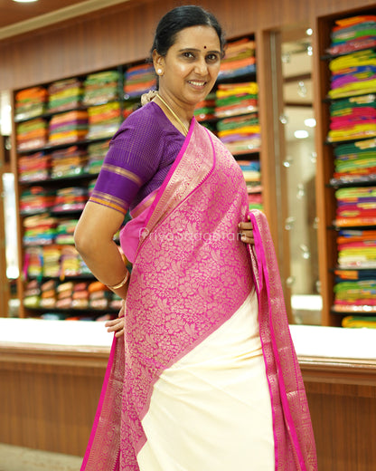 Half-White Pink Mysore Silk -PD468
