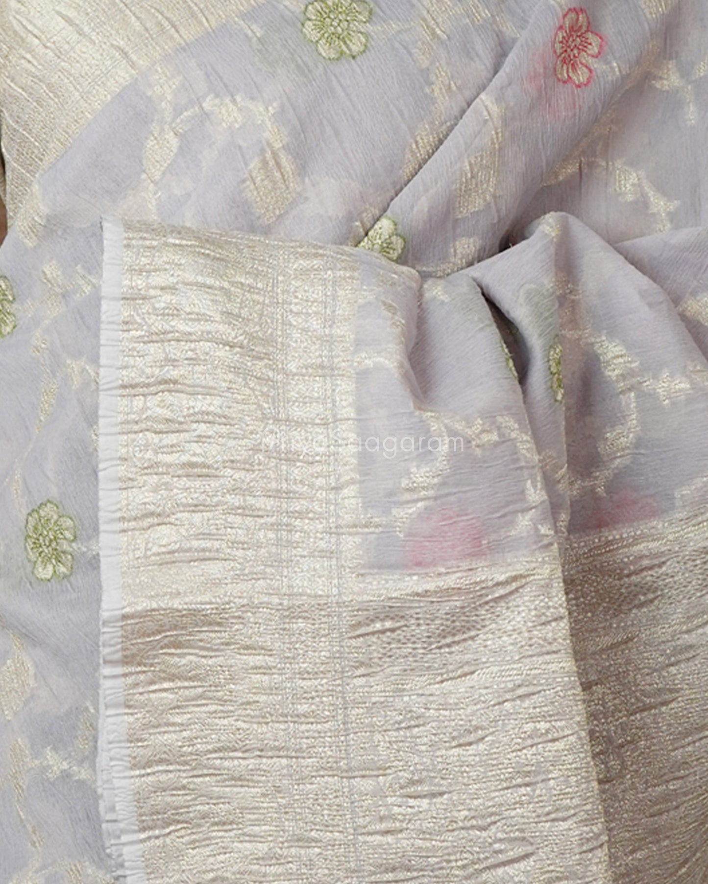 Lavender Floral Crush Tissue Silk - PD1443