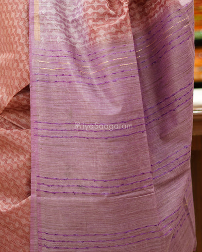 Purple and Violet Shaded Tussar - PD1129
