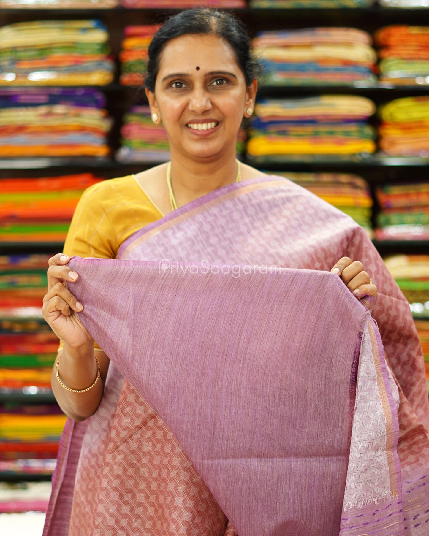 Purple and Violet Shaded Tussar - PD1129
