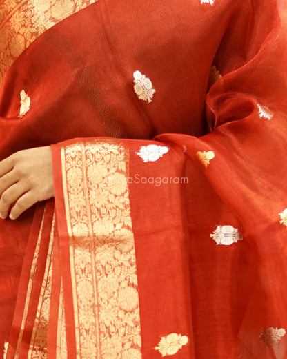 Kumkum Red Kora Silk - PC3830
