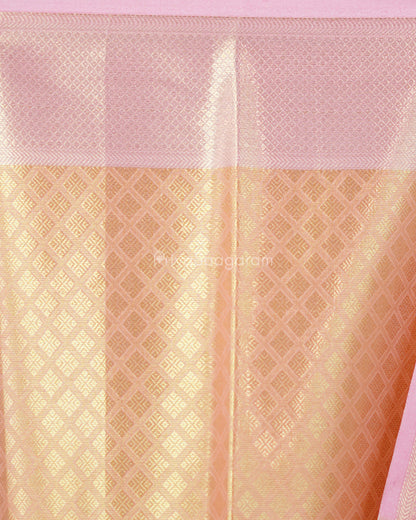 Yellow Pink Kanchipuram Tissue Silk - N4803