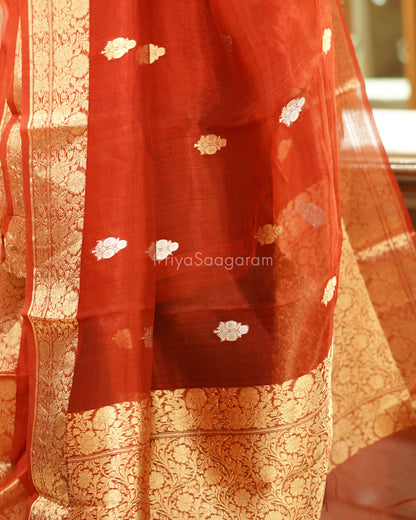 Kumkum Red Kora Silk - PC3830