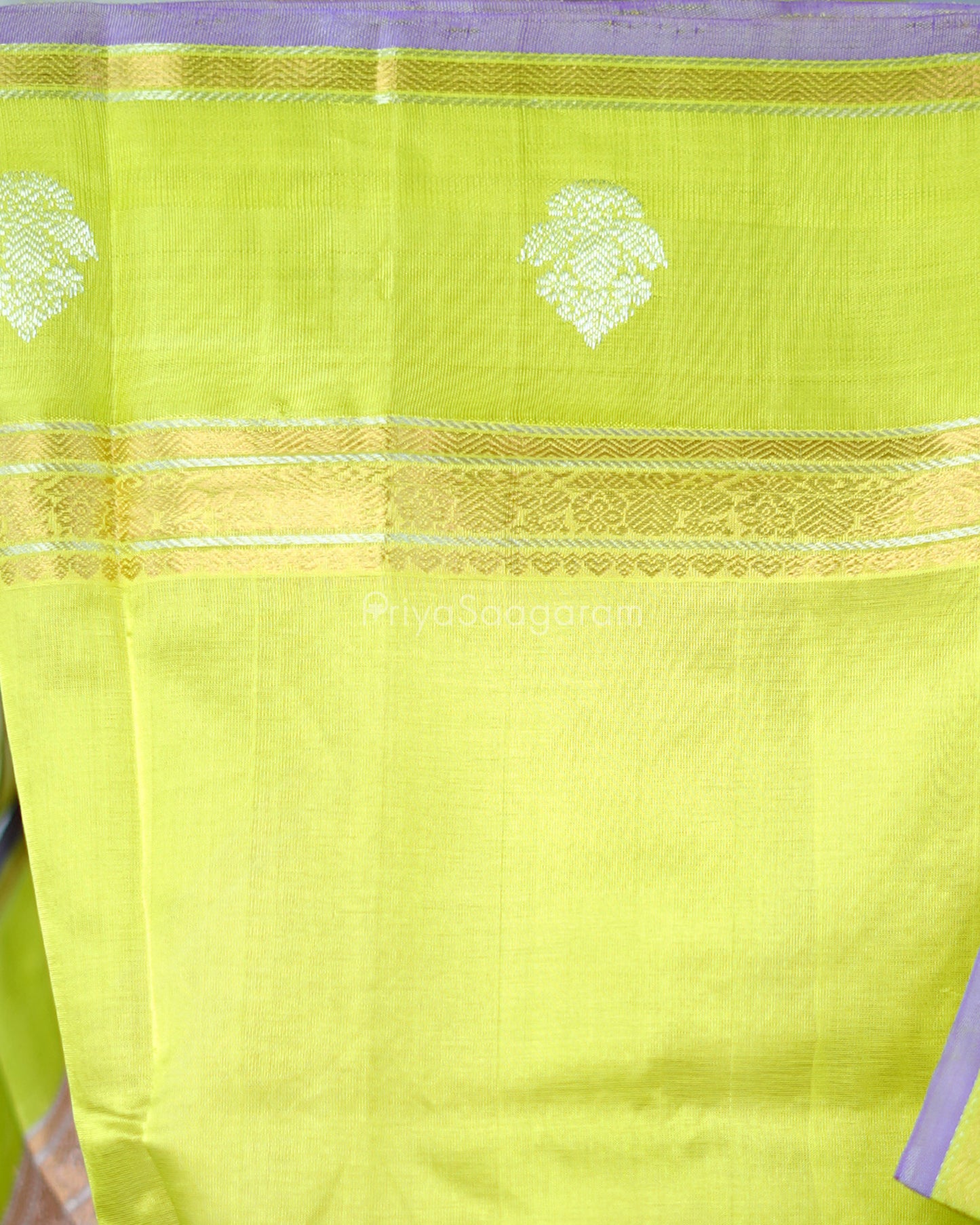 Pink Checked Gadwal Silk Cotton - PD1425