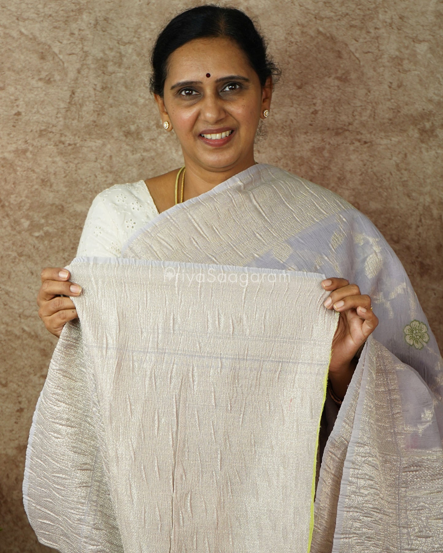 Lavender Floral Crush Tissue Silk - PD1443