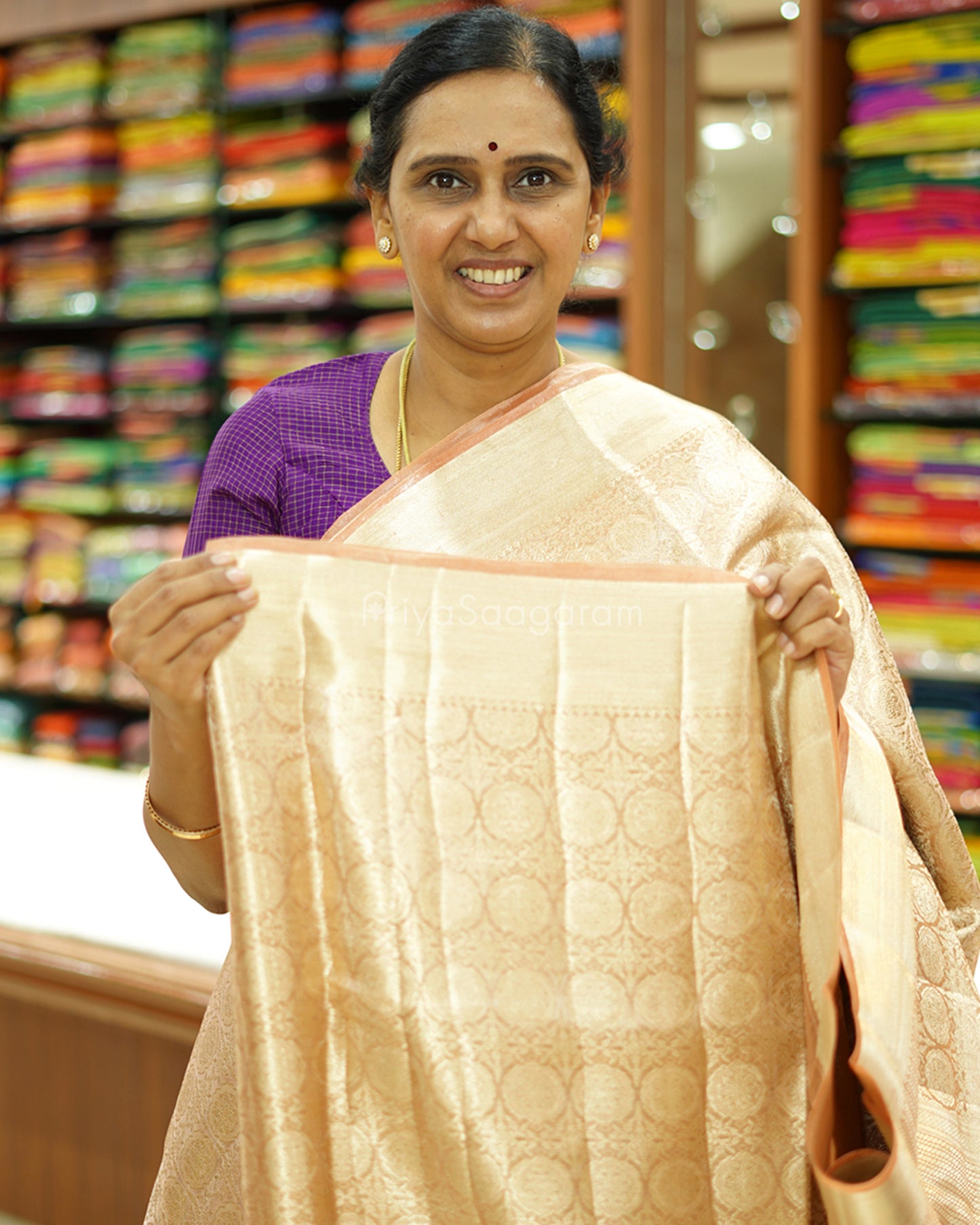 Peachy Gold Tissue Silk - PD781