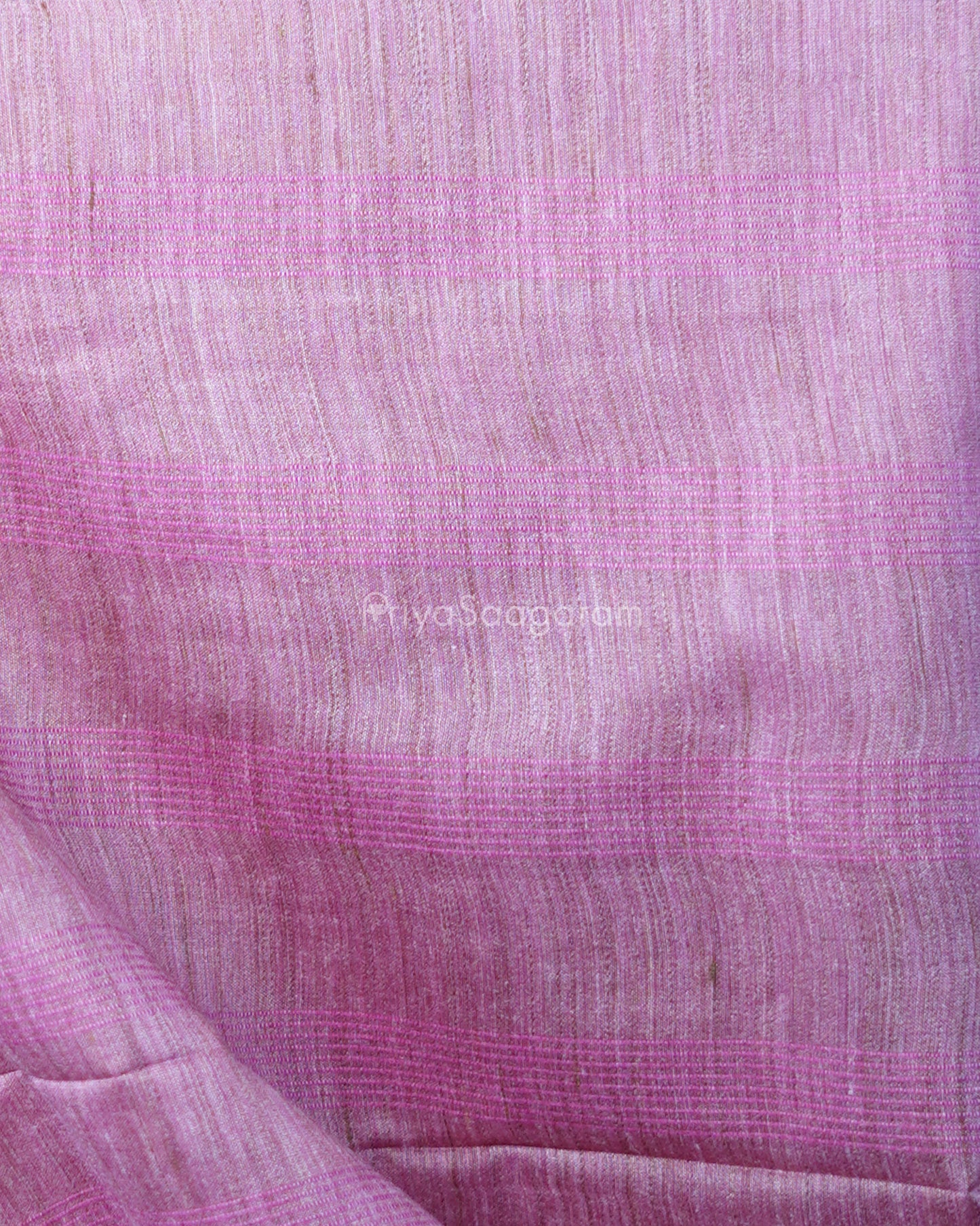 Dark Pink Checked Tussar Organza - PD1205