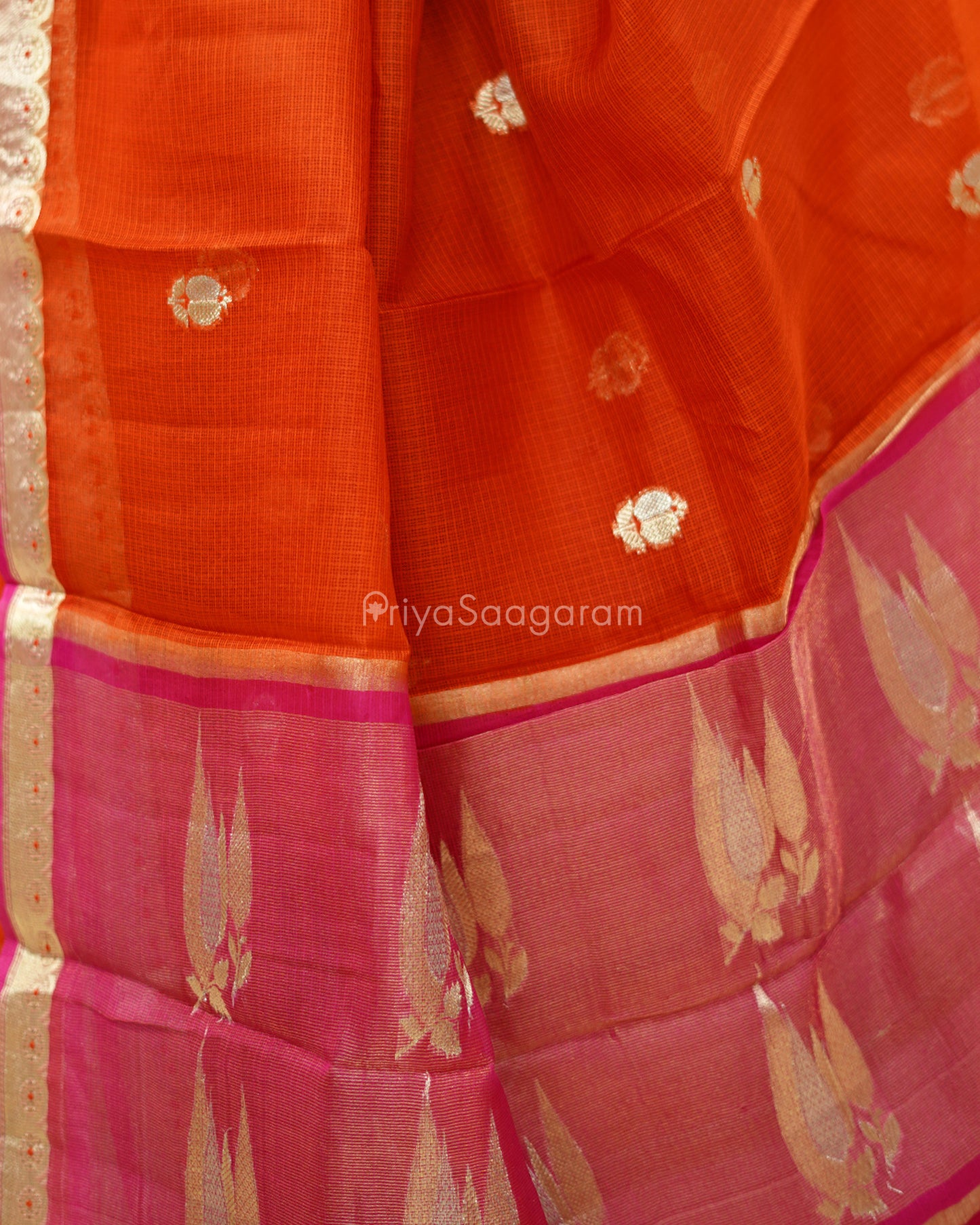 Orange Pink Kota Silk - PD1054